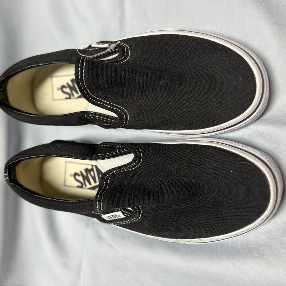 Vans Black Canvas Slip-On Sneakers